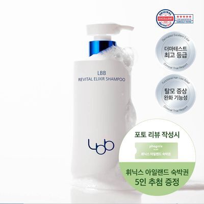 [유튜버PICK][탈모증상완화 기능성]LBB 리바이탈 엘릭시어 샴푸 400ml [단품]