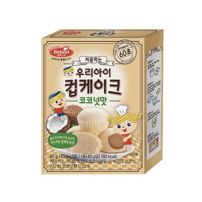 베베스트 처음먹는 우리아이 컵케이크 - 코코넛맛