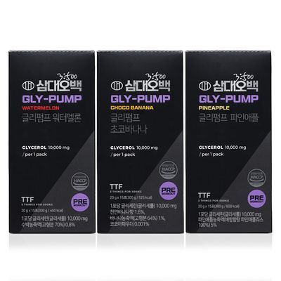 삼대오백 글리세롤 펌프 300g (20g*15포) 3종 택1 (플레인, 초코바나나, 워터멜론)
