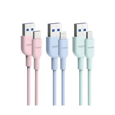 모락 트리플 USB 5핀 8핀 C타입 충전케이블 3개입