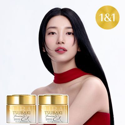 [8월 올영픽/올영1등 헤어팩/펌프 증정] 츠바키 프리미엄 EX 리페어 마스크 180g 더블 기획 (+펌프 증정)