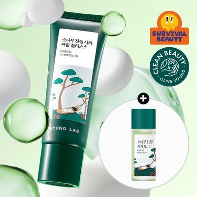 [흔적말끔] 라운드랩 소나무 진정 시카 크림 플러스 60ml 기획 (+토너 20ml)