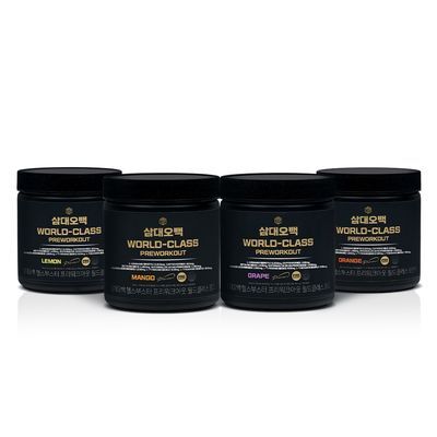 삼대오백 헬스부스터 프리워크아웃 월드클래스 분말 300g 4종 택1 (오렌지,레몬,포도,망고)