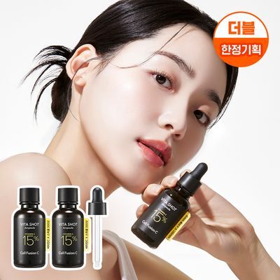 [흔적케어/비타민X스피큘] 셀퓨전씨 토닝C 비타 샷 앰플 20g 더블기획