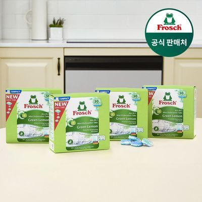 프로쉬 독일 식기세척기세제 미니 그린레몬 50개입 4개 기획
