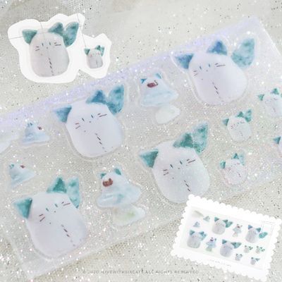 아이 리브 위드 식스 캣츠 우주를 건너자 스티커
