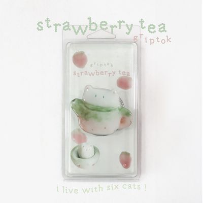 아이 리브 위드 식스 캣츠 Strawberry tea 그립톡