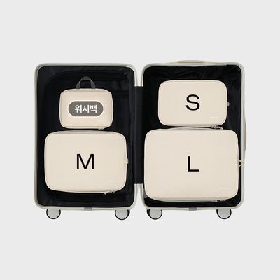 브랜든 여행 압축 파우치 워시백 세트 24인치 S+M+L+확장형 행잉 워시백