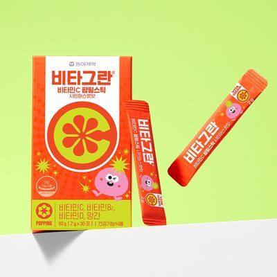 비타그란 비타민C 팝핑스틱 샤인머스캣맛 30포 (30일분)