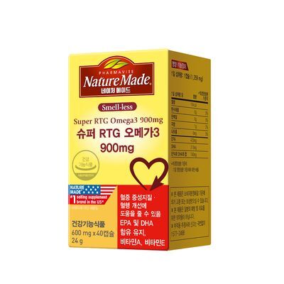 네이처메이드 슈퍼 RTG 오메가-3 900mg 40캡슐 (20일분)