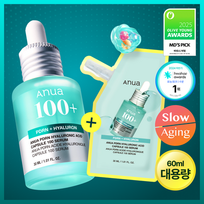 [단독기획] 아누아 피디알엔 히알루론산 캡슐 100 세럼 30mL 기획 (+30mL 리필팩)
