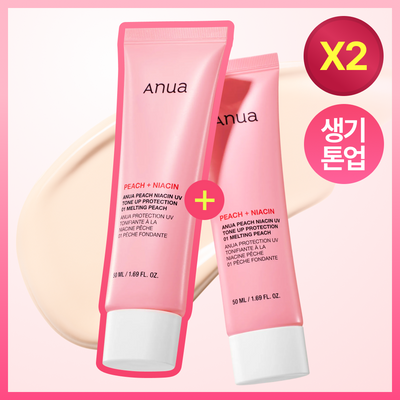[UV에이징]아누아 복숭아 나이아신 UV 톤업 프로텍션 50ml 더블기획