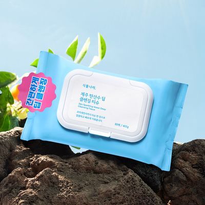 식물나라 제주 탄산수 딥 클렌징티슈 80매