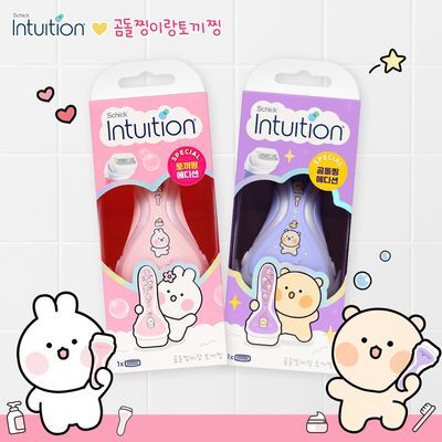 쉬크 인튜이션 토끼찡 곰돌찡 에디션 제모기 2종 택 1 (기+날1입)