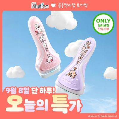 쉬크 인튜이션 토끼찡 곰돌찡 에디션 제모기 2종 택 1 (기+날1입)