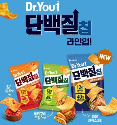 오리온 닥터유 단백질칩 60g 3종 택1