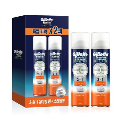 질레트 프로글라이드 센서티브 폼 245g 2개입