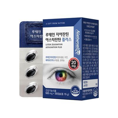 네추럴라이즈 루테인 지아잔틴 아스타잔틴 플러스 30캡슐 (1개월분)