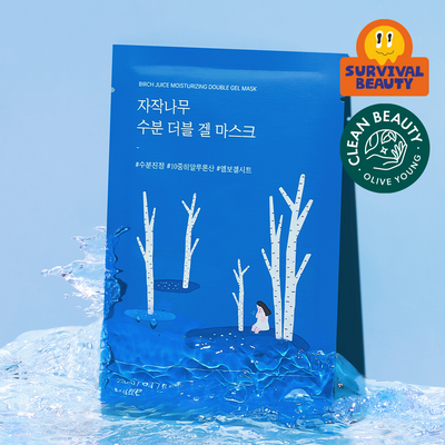 [즉각수분/밀착케어] 라운드랩 자작나무 수분 더블 겔 마스크 1매