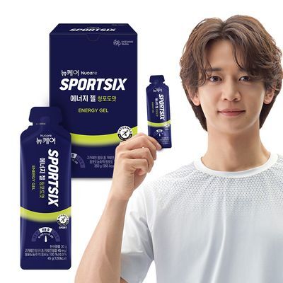 뉴케어 스포식스 에너지 젤 8포(45g) (청포도맛/복숭아맛 택1)