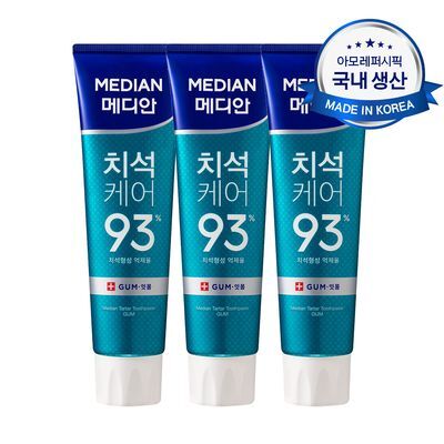 [불소 포함/3입]메디안 치석케어 잇몸 치약 120G*3입