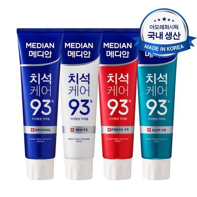 [대용량 / 불소 포함] 메디안 치석케어 오리지널/화이트/잇몸/구취 치약 3개입