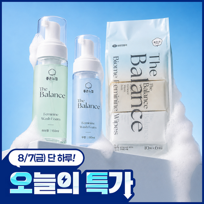 [락토바실러스 함유] 좋은느낌 더밸런스 바이옴 여성 청결제 폼/청결티슈