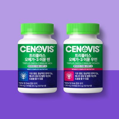 세노비스 트리플러스 오메가3 이뮨 우먼/맨 80캡슐 (40일분)