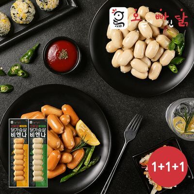 [오빠닭] 닭가슴살 비엔나 소시지 64g 2종 3팩