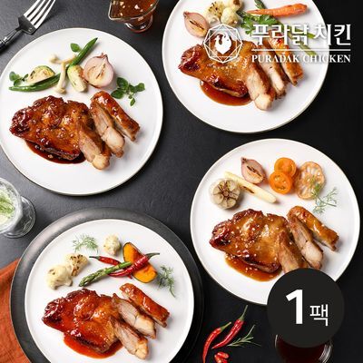 [푸라닭] 닭다리살 스테이크 130g 4종 1팩