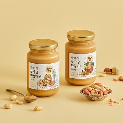 마이노멀 무가당 땅콩버터 250g 2종 골라담기 (크런치/크리미)