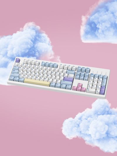 한성컴퓨터 TFG Cloud CF 3모드 듀얼가스켓 저소음 기계식키보드 (코튼캔디)