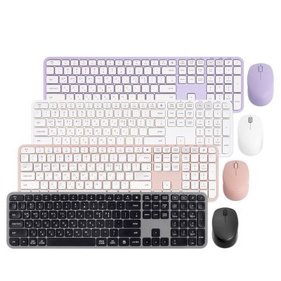 한성컴퓨터 LKM500 Win/Mac 전환 무선 키보드마우스 세트 (블랙/화이트/핑크/퍼플)