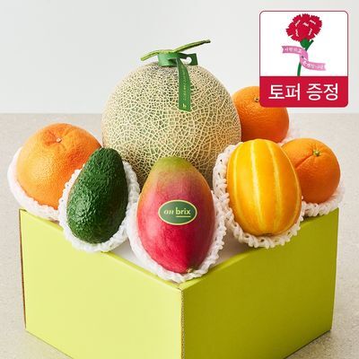 [온브릭스] 프리미엄 과일선물세트6종 라임2호 (멜론,애플망고)3.3kg이상