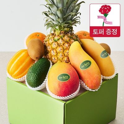 [온브릭스] 프리미엄 과일선물세트8종 올리브1호 (파인애플,애플망고)3.7kg이상