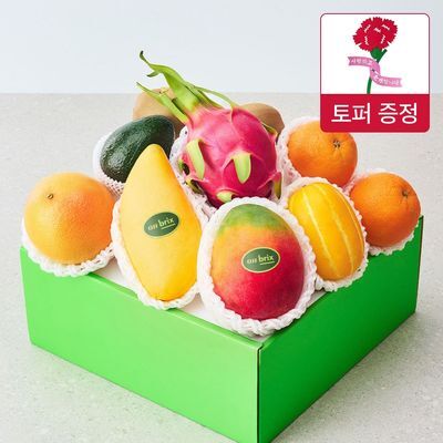 [온브릭스] 프리미엄 과일선물세트8종 연두2호(애플망고,골드망고)2.9kg이상