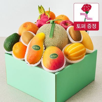 [온브릭스] 프리미엄 과일선물세트11종 에메랄드3호 (멜론,애플망고) 5.5kg이상