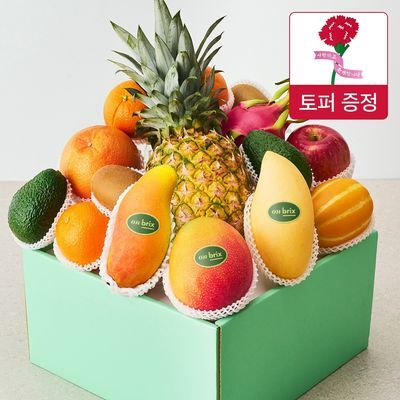 [온브릭스] 프리미엄 과일선물세트11종 에메랄드1호 (파인애플,애플망고)5.4kg이상
