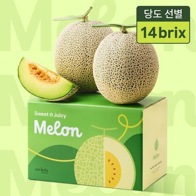 [온브릭스] 입 안 가득 퍼지는 달콤함, 고당도 머스크 멜론 1입 / 2입 (14brix)