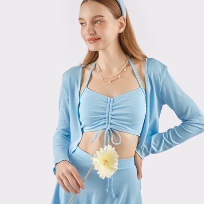 아이엠클레어 셔링 비키니 볼레로 스커트 수영복 4pcs 2 Color