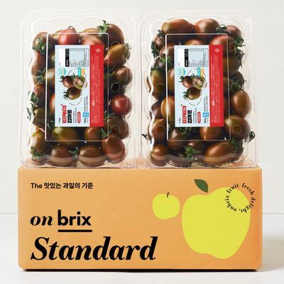 온브릭스 달콤함과 건강함을 토마토에 KEEP, 스테비아 블랙 방울토마토 1kg이상(500g*2팩)