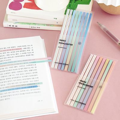 아이코닉 인덱스 롱 하이라이터 (메모지 접착 다이어리꾸미기 스티커 다꾸 떡메 스티키)