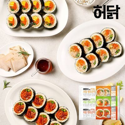 [허닭] 허닭FIT 저당 현미곤약 김밥 220g 3종 1팩/5팩/10팩
