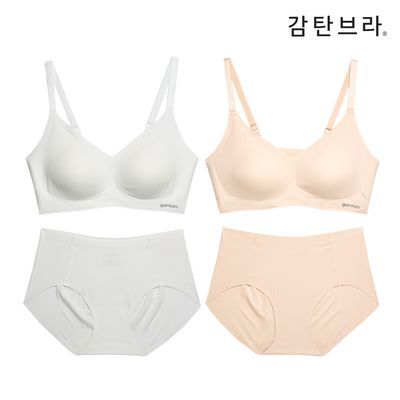 감탄브라 에어소프트 스트랩 볼륨브라팬티 2set