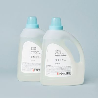 생활공작소 실내건조 대용량 세탁세제 3L 2개 프레시플로럴향
