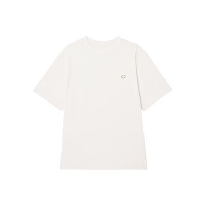 뉴버디 릴렉스핏 로고 티셔츠 - 크림