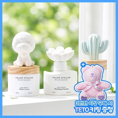 [NEW 신규향출시] 라운드어라운드 플라워/선인장/댕댕이 디퓨저 100ml 6종