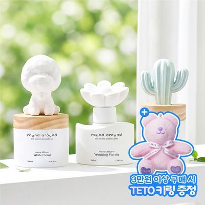 [플라워 신상출시] 라운드어라운드 플라워/선인장/댕댕이 디퓨저 100ml 6종