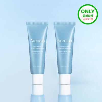 [PDRN 화잘먹 선세럼] 아렌시아 딥 워터 써지 선 세럼 50ml 1+1 기획