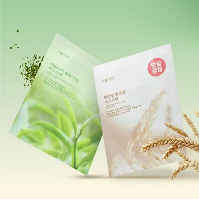 [NEW] 식물나라 마스크팩 1매 (어린녹차/뽀얀쌀)